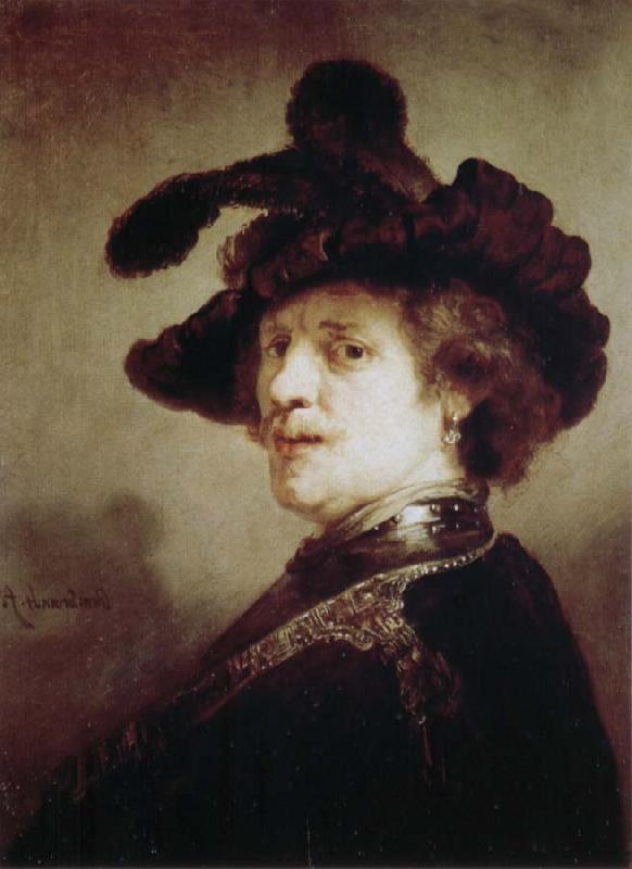 REMBRANDT Harmenszoon van Rijn Self-Portrait in Fancy Dress oil painting image